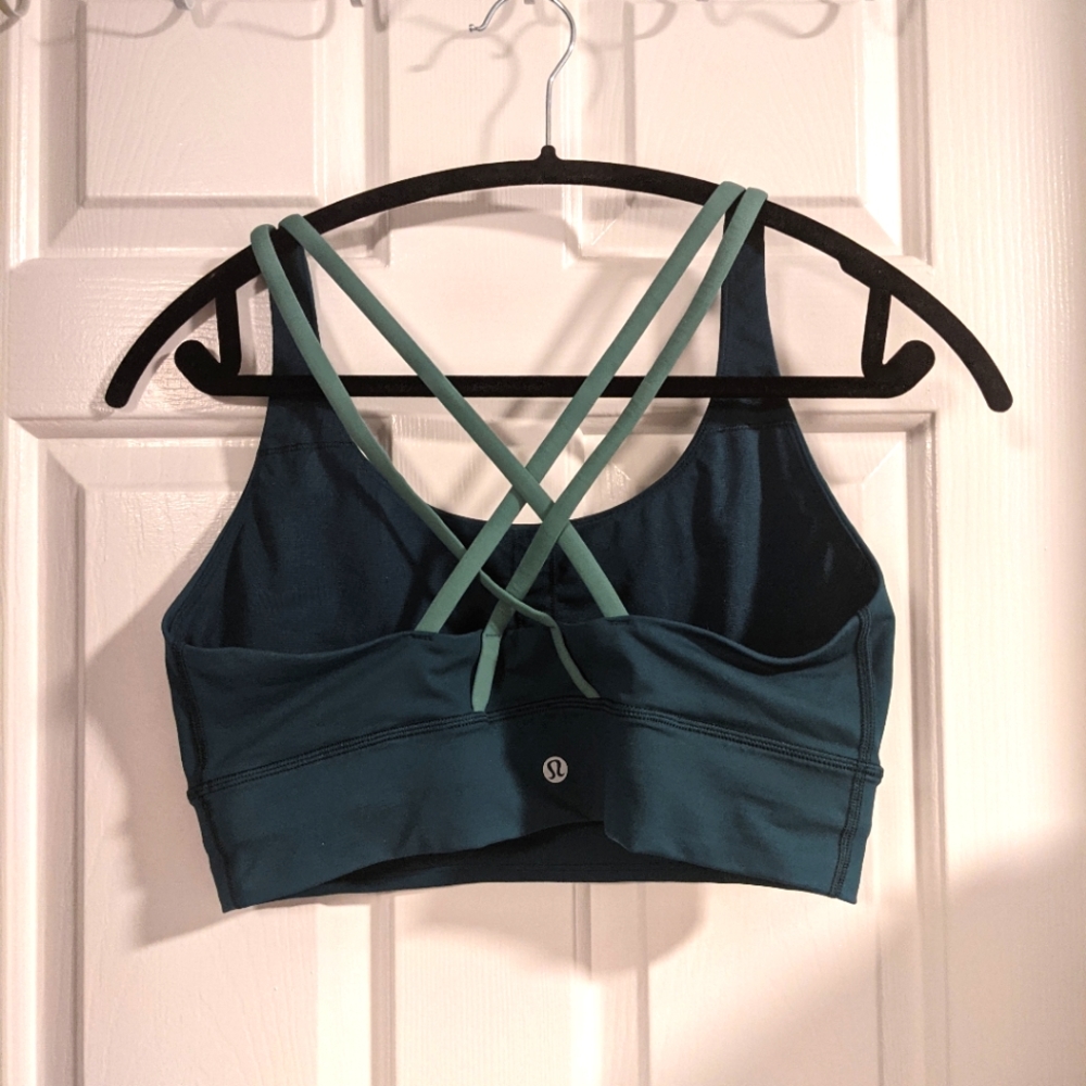 COPY - Lululemon Athletica Longline Energy Bra in sage green, size 10